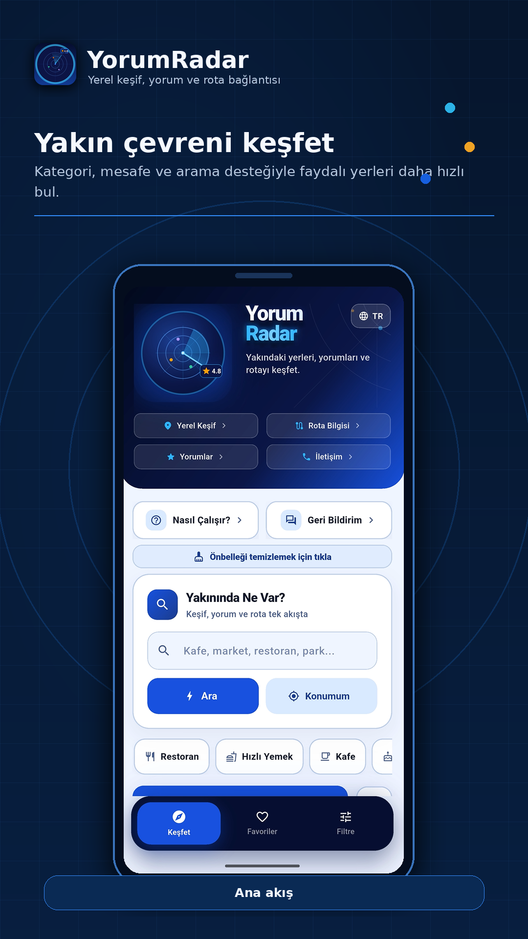 YorumRadar ana akış ekranı